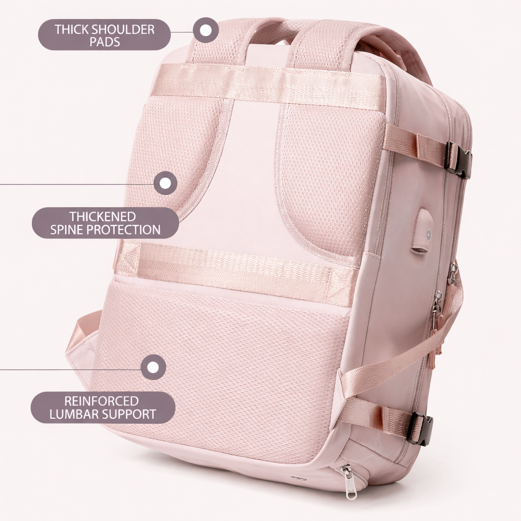 40x20x25 pink underseat cabin backpack