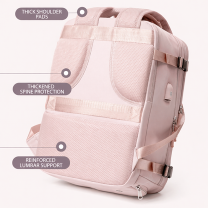 40x20x25 pink underseat cabin backpack