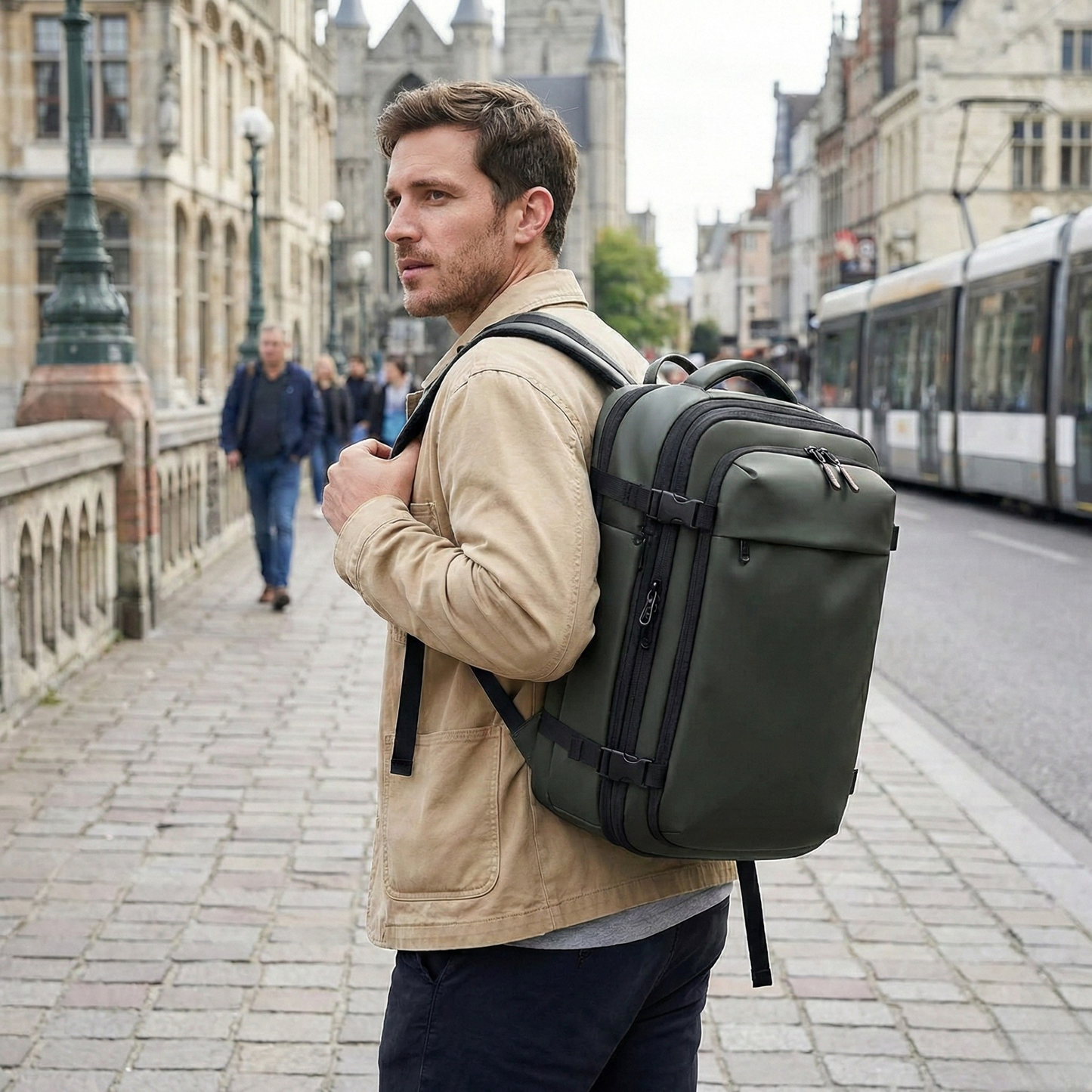 56x45x25 cabin bag lightweight | Vacuum Compression 55L