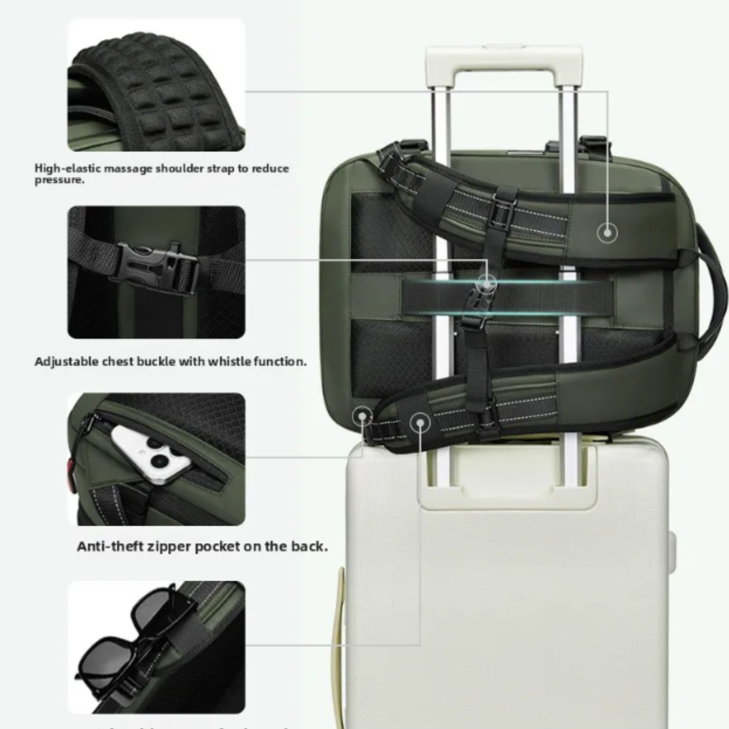 Cabin bag 45x36x20 backpack | Vacuum Compression 40L