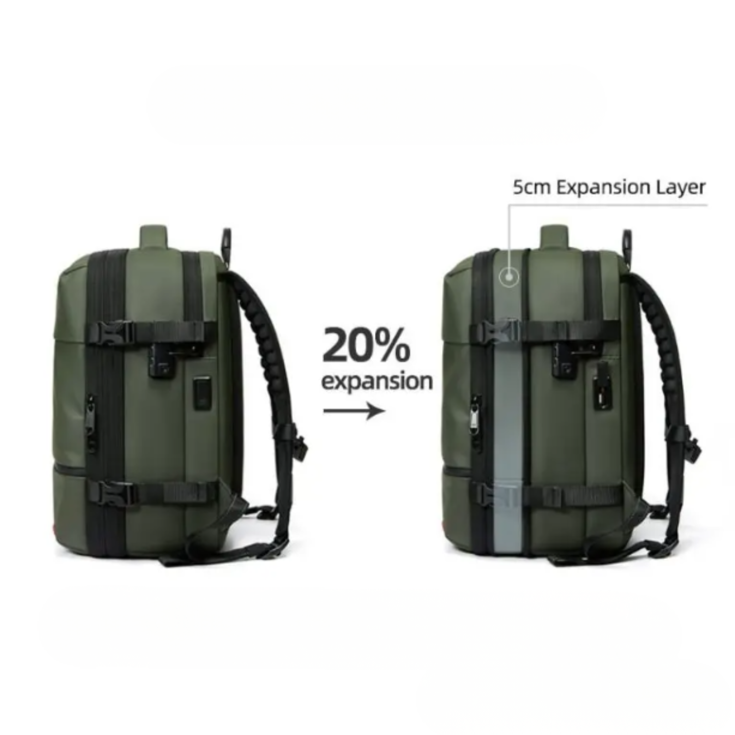 Cabin bag 45x36x20 backpack | Vacuum Compression 40L