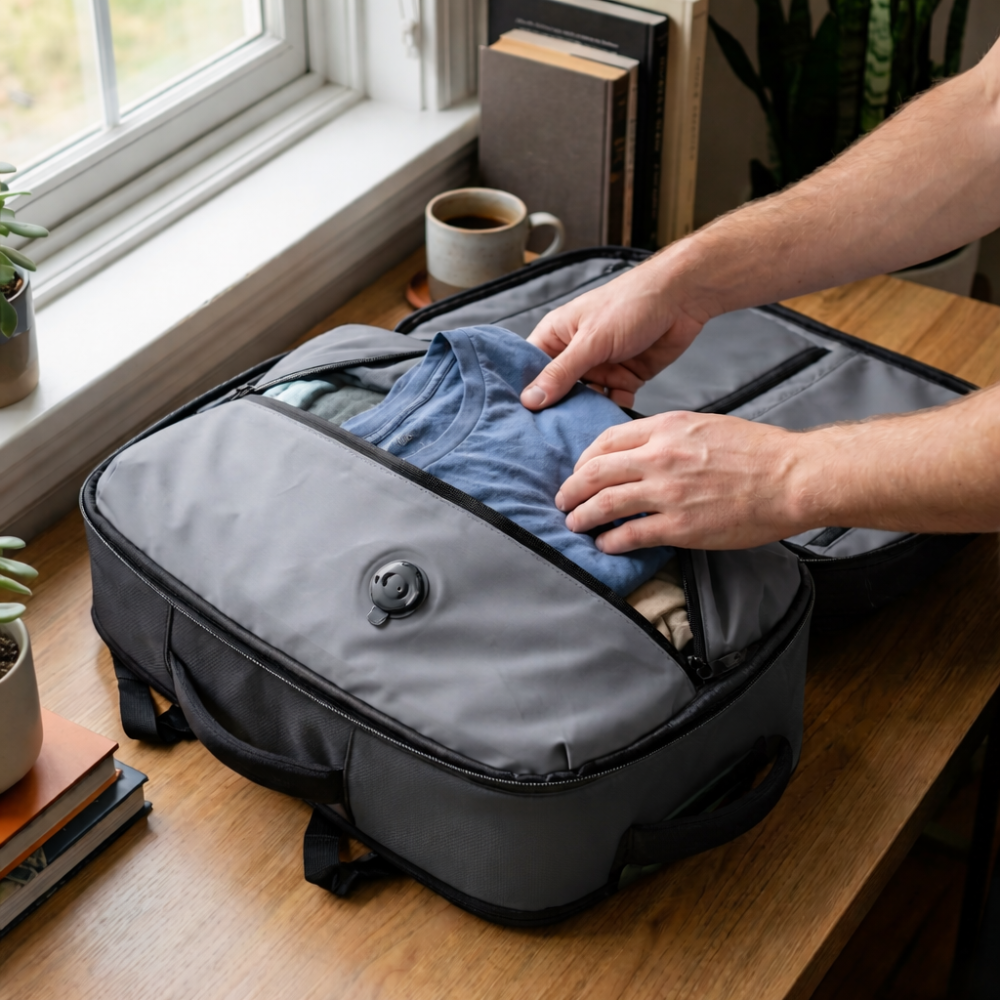 Ryanair approved cabin bag 55x40x20 | Vacuum Compression 55L