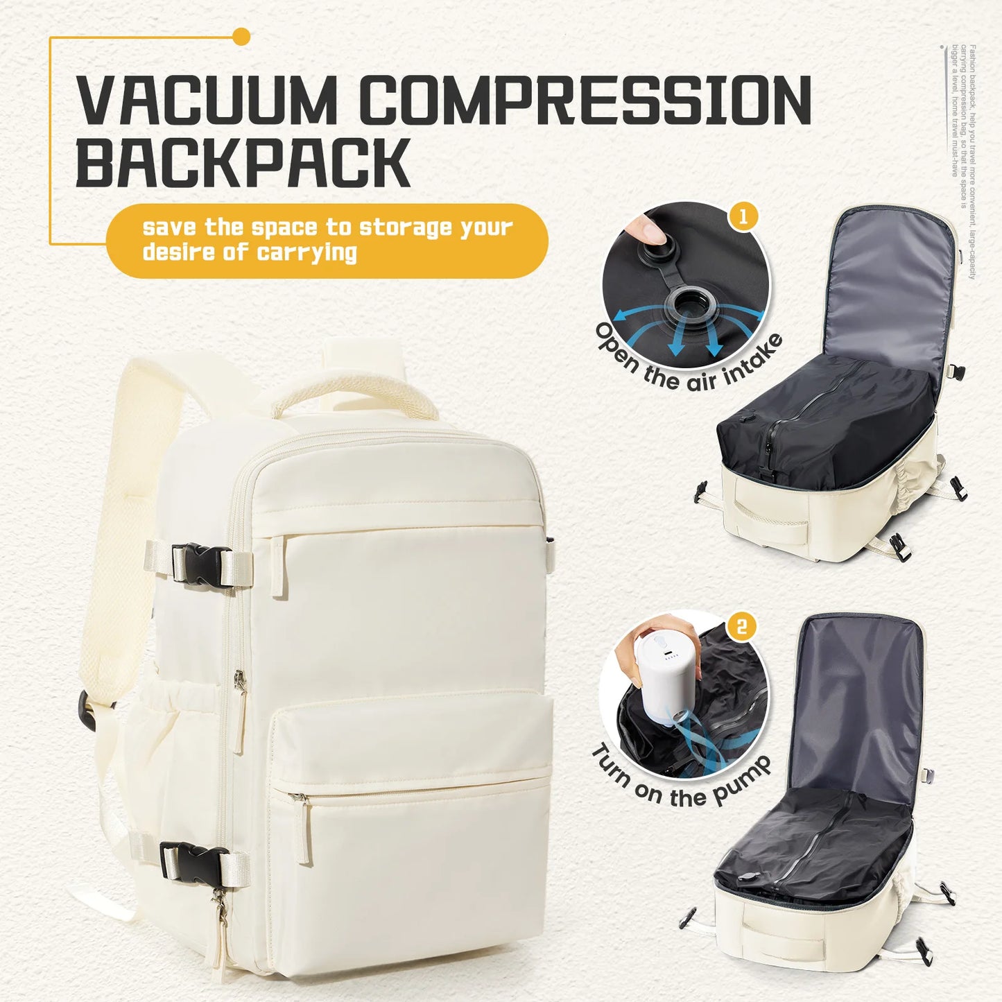 Ryanair cabin  backpack  with vacuum compression 35L