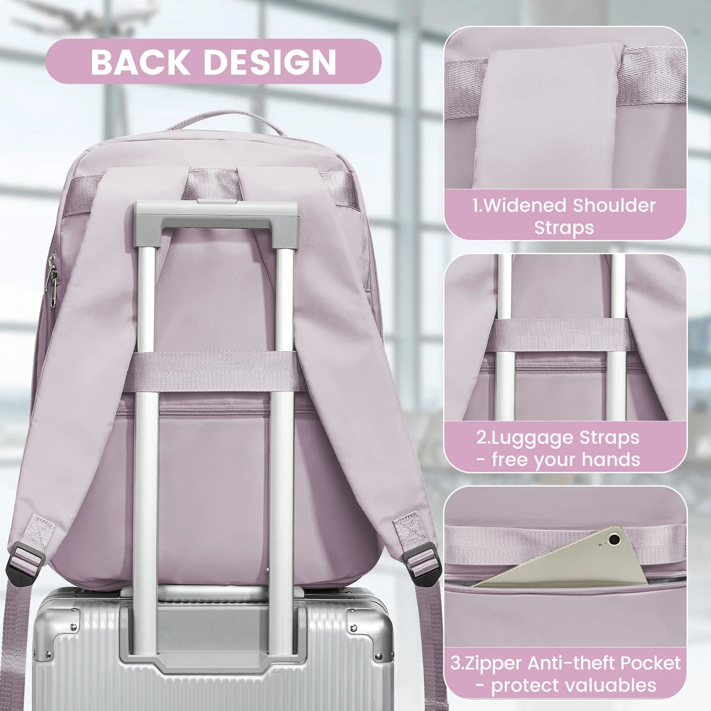 Pink Easyjet cabin bag for women