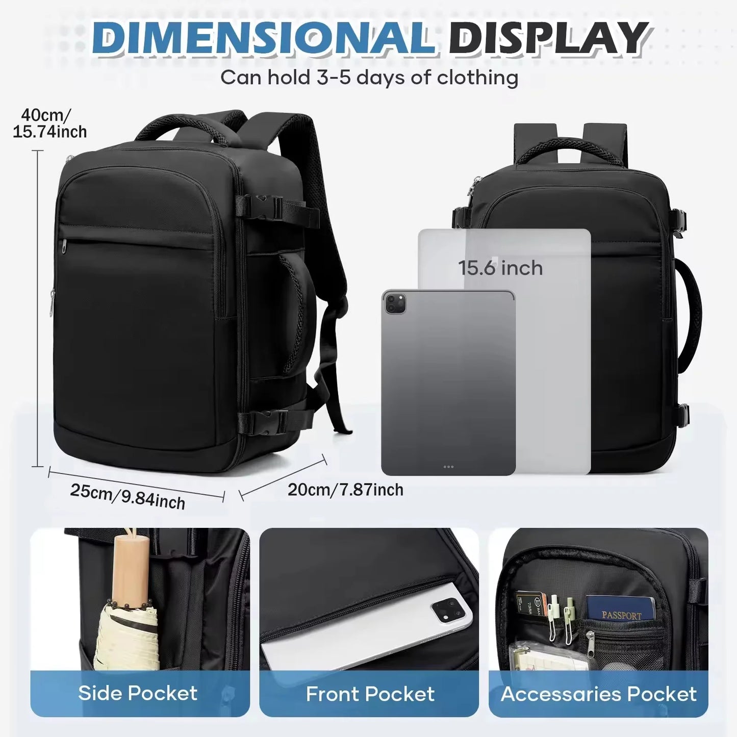 Ryanair cabin bag 40x20x25 backpack