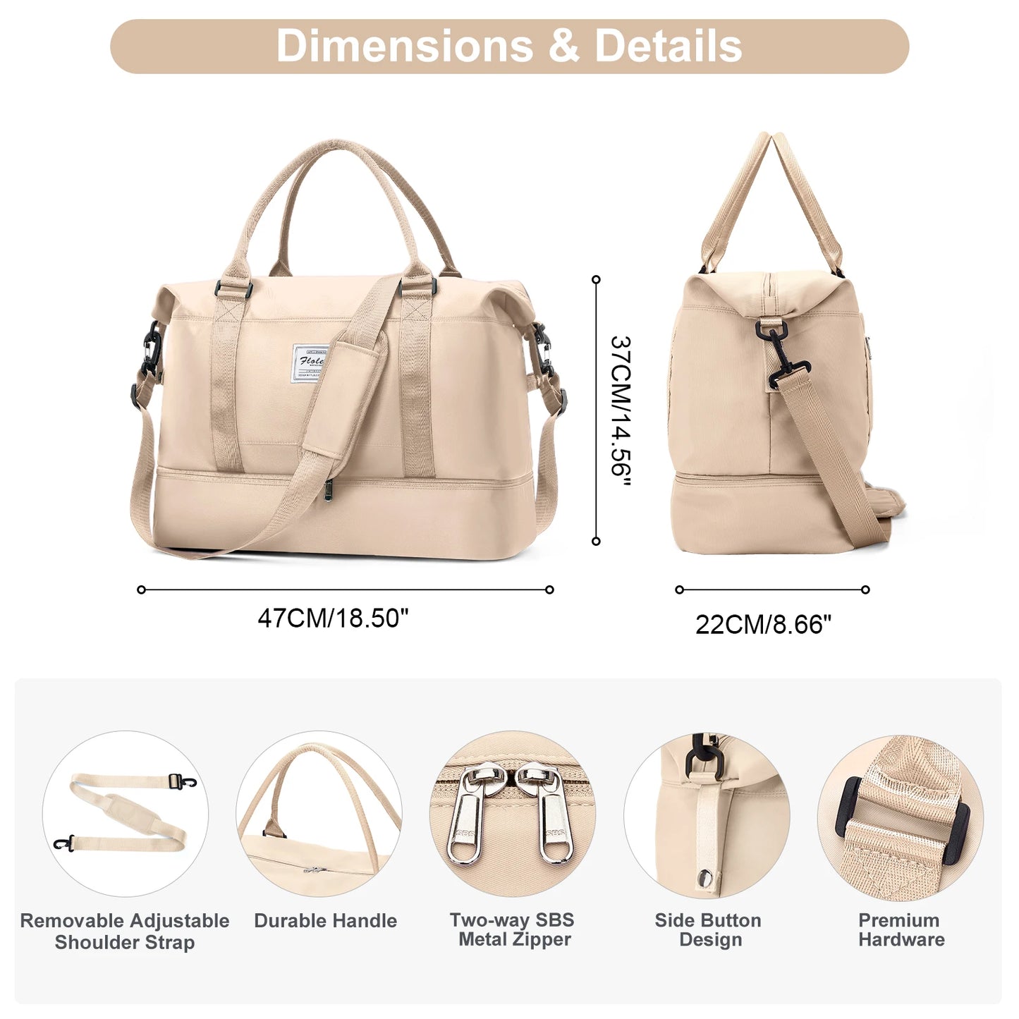 Easyjet cabin bags 45x36x20 – Foldable travel bag with shoe compartment