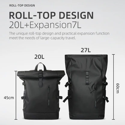 Easyjet cabin bag 45x36x20 – Expandable roll-top waterproof backpack