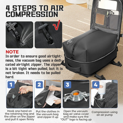 Small Vacuum Compression Cabin Backpack for EasyJet