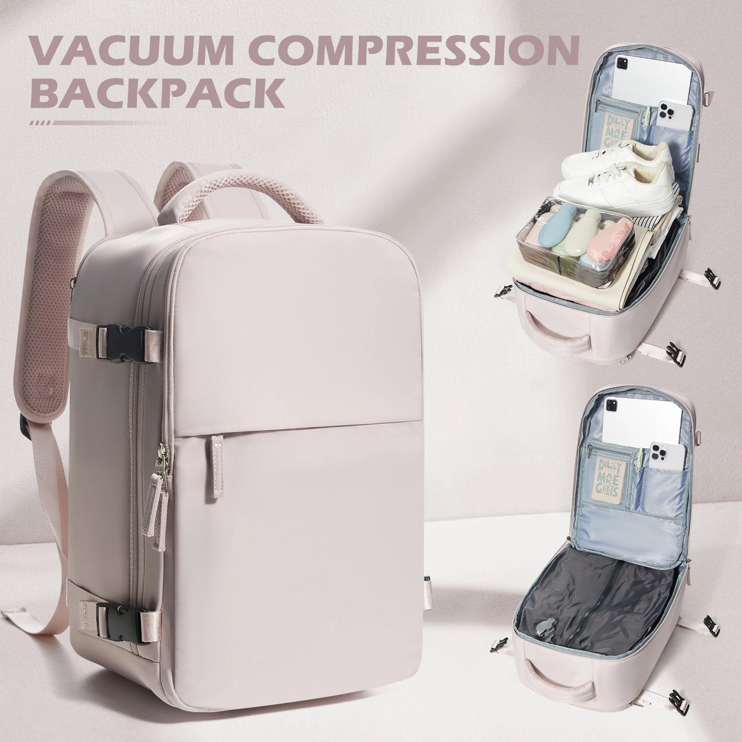 40x20x25 pink underseat cabin backpack